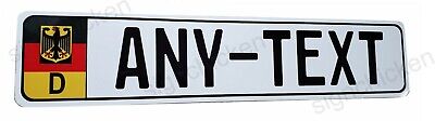 Vintage Parts 557620 1 Slow 53 White Stamped Aluminum European License Plate Vintage Parts 557620 1 Slow 53 White Stamped Aluminum European License Plate