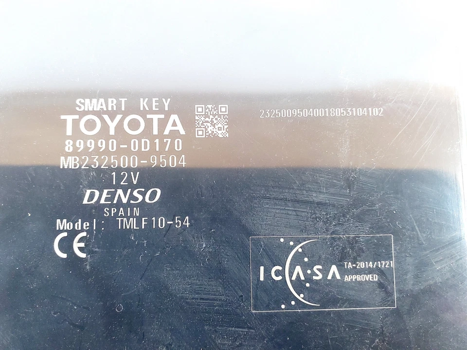 MODULO COMANDO SENZA CHIAVE TOYOTA YARIS P13 2018 89990-0D170 / 18081933 - Immagine 2 di 4
