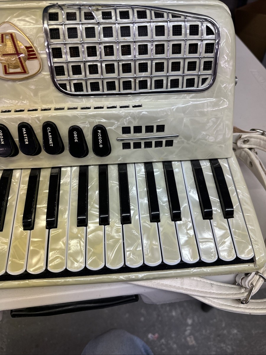 Excelsior Accordion Model 310 Vintage Made in Italy White | eBay