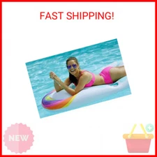 monsoon [SNOOZER] Inflatable Pool Float Raft for Adults Swimming Pool Lounger wi