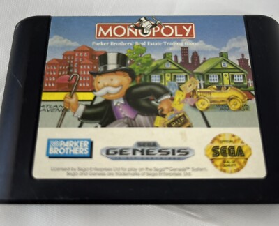 Monopoly (Sega Genesis, 1992) Cartridge Only - Tested and Works