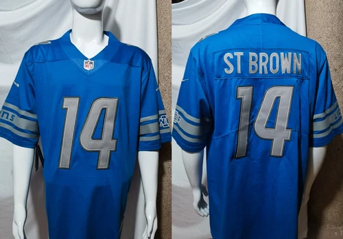 Men's NFL St. Brown/Hutchinson #14#97#26 Detroit Lions American Football Jerseys - Picture 4 of 17