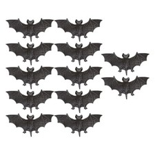 12Pcs Halloween Bat Decor Wall Sticker Simulated Soft Rubber Bat Decorate New