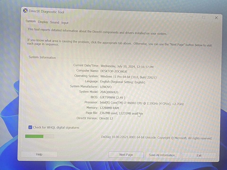 Lenovo ThinkPad T440s 14" Full HD i7 4600U 2.1GHz 12GB 256GB SSD Win 11 Pro - Image 2 of 4