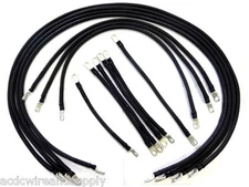 4 Awg HD Golf Cart Battery Cable 13 pc Black TXT E-Z-GO Set U.S.A MADE