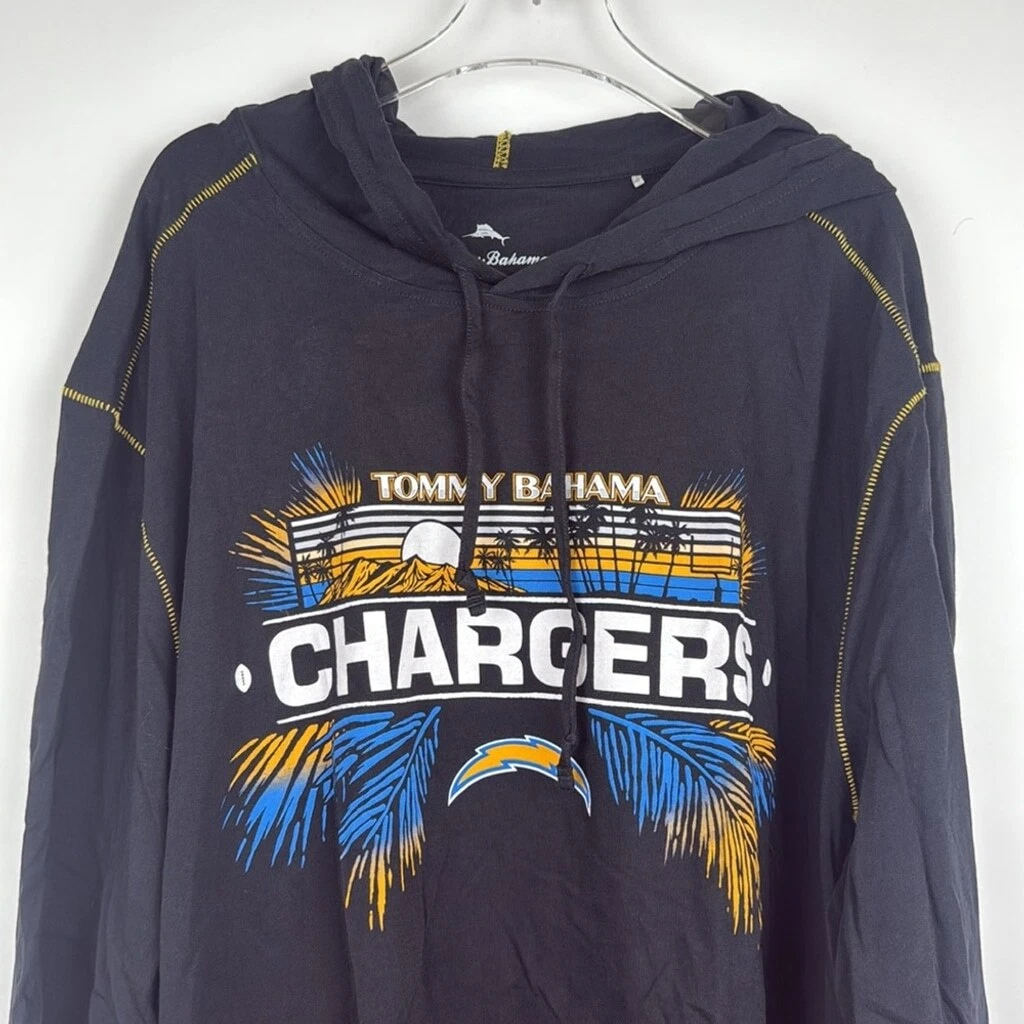 PALM ANGELS Felpa con cappuccio pullover uomo Tommy Bahama nero Los Angeles Chargers Artsy Palms XL