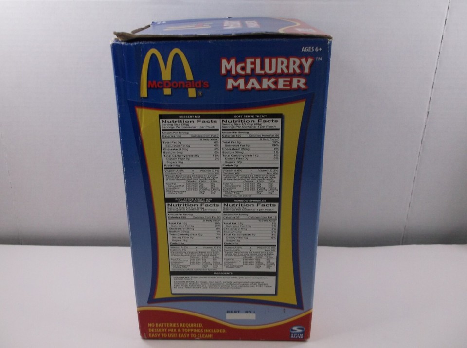 McDonalds McFlurry Maker 2003 Vintage Ice Cream Dessert Set Complete eBay