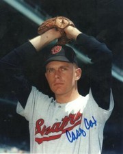 CASEY COX WASHINGTON SENATORS SIGNED 8X10 PHOTO W/COA