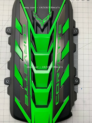 FITS Chevy Corvette StingRay C8 Engine Cover Decal 20 21 22 23 24 - GREEN - Picture 34 of 36