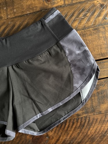 Zyia Active Shorts Womens XS Black Camo Lined Athletic High Rise Stash Pocket - Picture 3 of 9