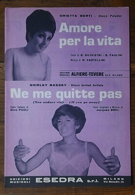 SHIRLEY BASSEY NE ME QUITTE PAS JACQUES BREL ORIETTA BERTI PERFECT SCORE