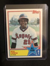 1983 Rod Carew HOF 3000+ Hit Club Topps Baseball Card #386 California Angels
