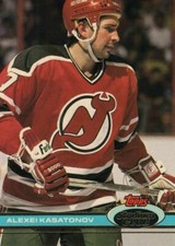 #282 Alexei Kasatonov New Jersey Devils 1990-91 Topps Stadium Club Hockey Card O