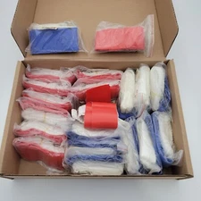 Flag Football Web Belt w/2 Tear Away Flags Red + Blue OSFA New Martin Set of 10