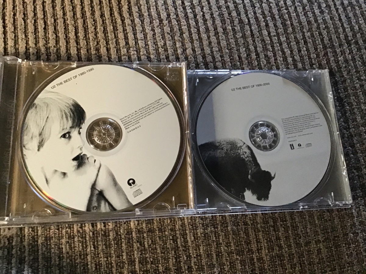 U2 THE BEST OF 1980-1990 & 1990-2000 2-CD LOT ISLAND PRINT 30TRX
