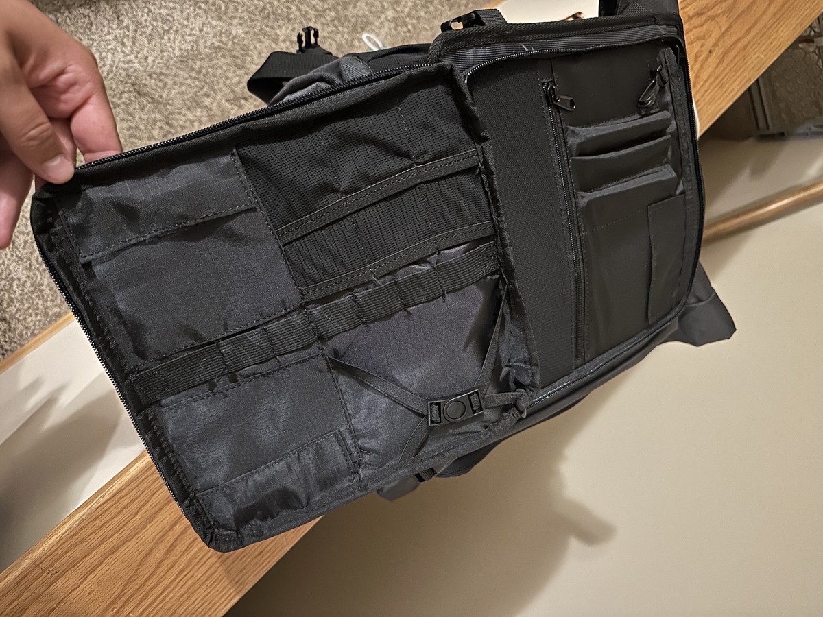 Brevite Rolltop Camera Backpack with original inserts with laptop