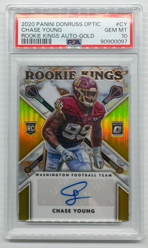 Chase Young Panini Donruss Optic Rookie Kings Autographs #CY Gold