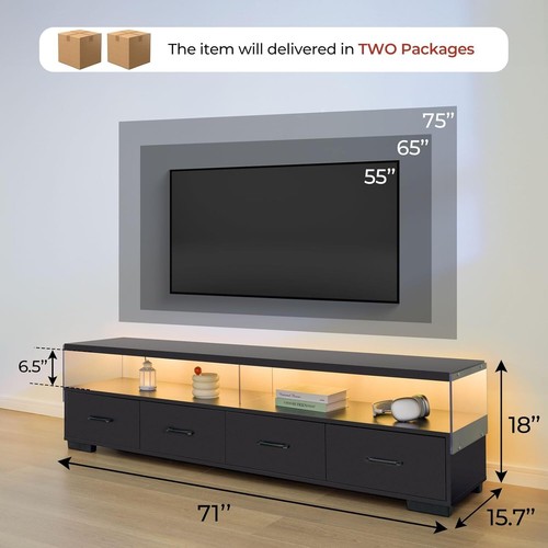 Supporto TV LED 75 pollici porta tv per soggiorno moderno centro intrattenimento - Foto 2 di 41