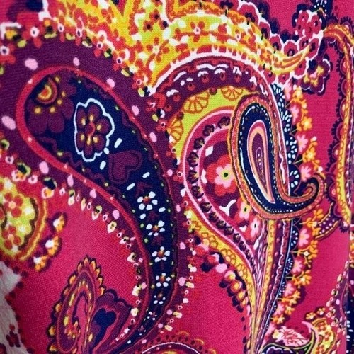 Lands End Dress Girls Medium 10 12 Kids Long Sleeve Pink Paisley Floral Fall - Picture 8 of 11