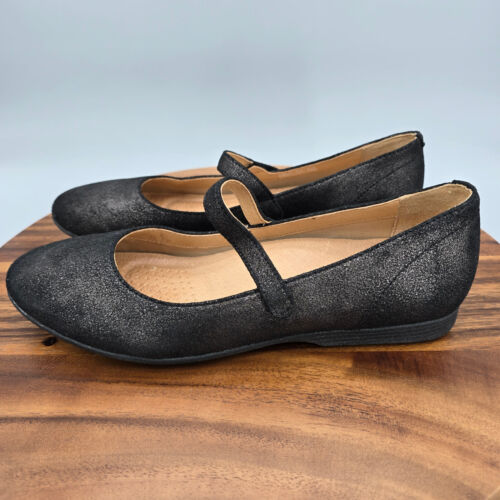 Scarpe Dansko Lilly donna 8,5 39 grafite pelle metallizzata Mary Jane cinturino ballerine - Foto 3 di 7