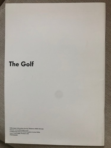 VW Golf range brochure 2006 model - Picture 2 of 2