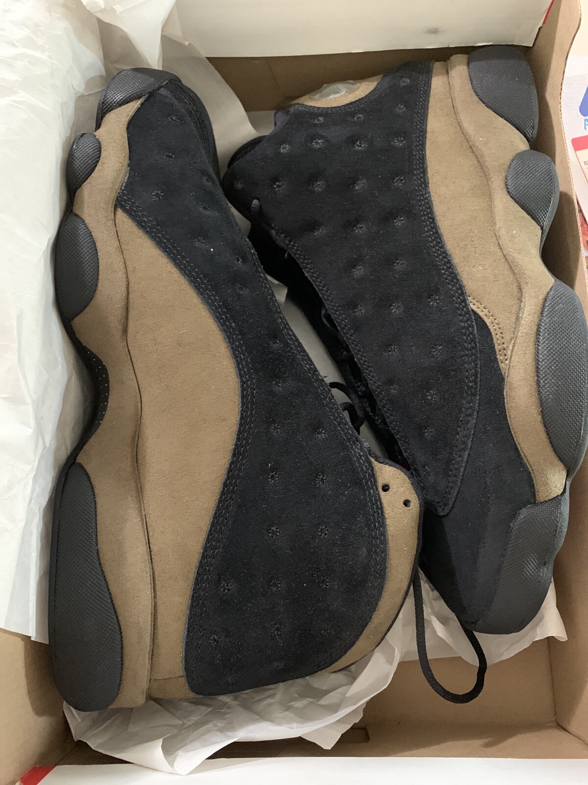 jordan 13 black and olive green