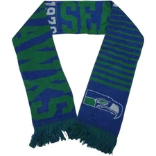 Seattle Seahawks Knit Winter Neck Scarf NEW 65" Great RETRO Throwback Design