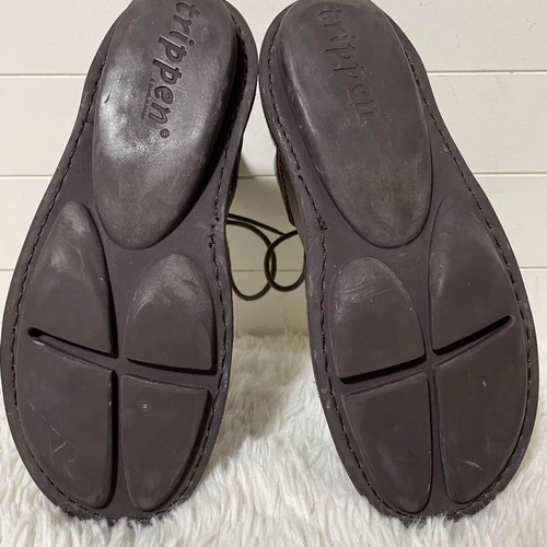 Trippen Nomad f Botas con Cordones Zapatos Cuero Marrón Oscuro Talla 37 - Imagen 8 de 12