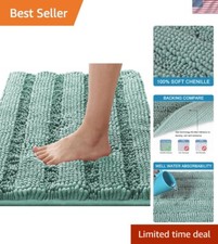 Bathroom Rugs Bath Rugs for Bathroom Non Slip Bath Mats Extra Thick Chenille ...