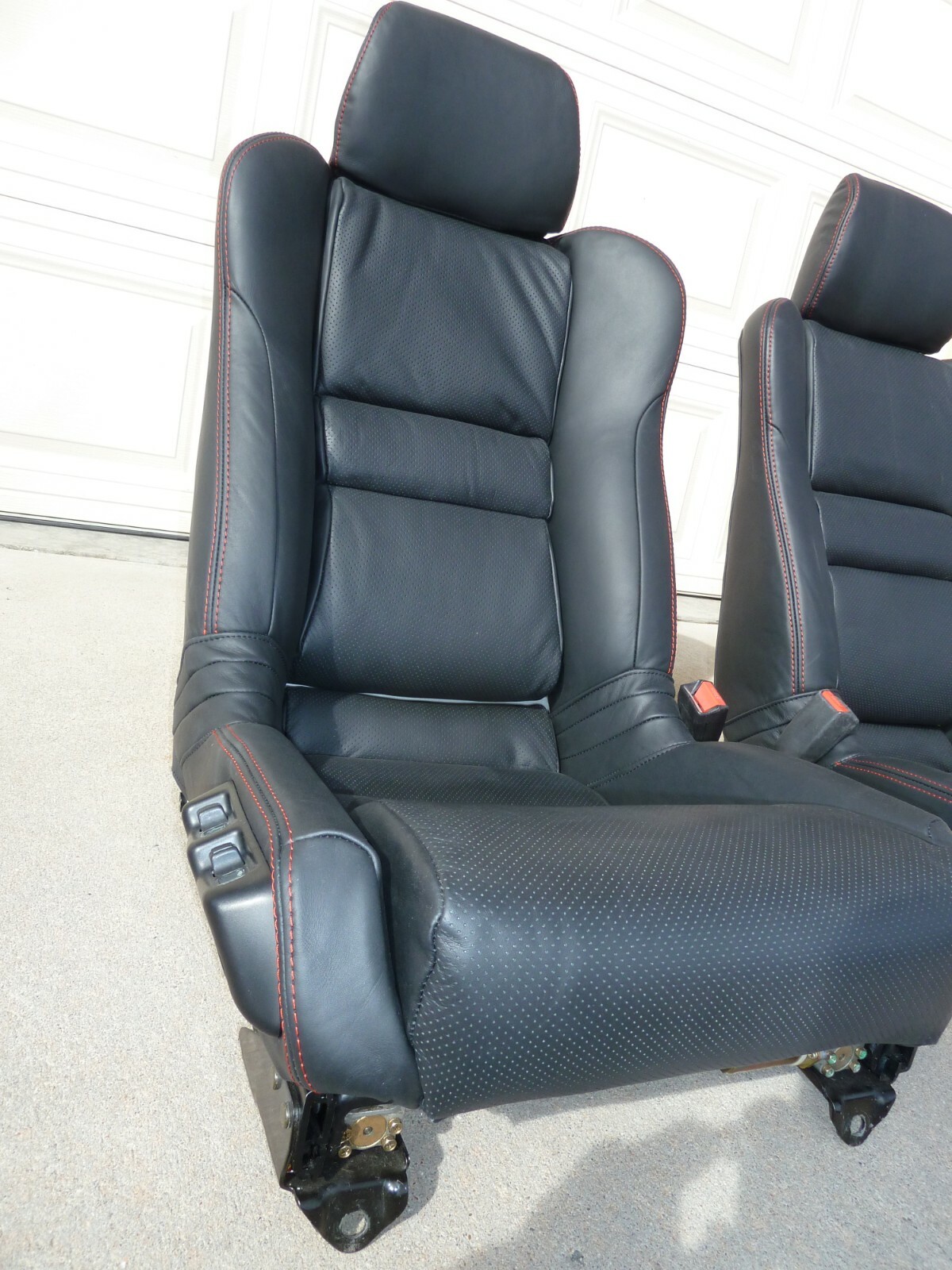 NEW Leather 1991-2005 Acura NSX Factory Seats Perforated Black Red Stitching 