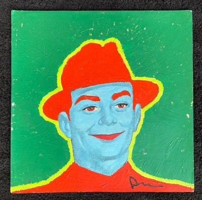MAN IN HAT - Mr MID CENTURY MODERN 1950s Businessman ORIGINAL ART  display picture 1