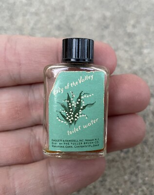 Vintage Lily of the Valley Toilet Water Labeled Empty Tiny Bottle Fuller Brush