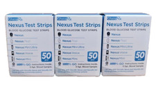 3 x 50 GlucoRx Nexus Blood Glucose Diabetic Test Strips Use By 25.11.26 Freepost