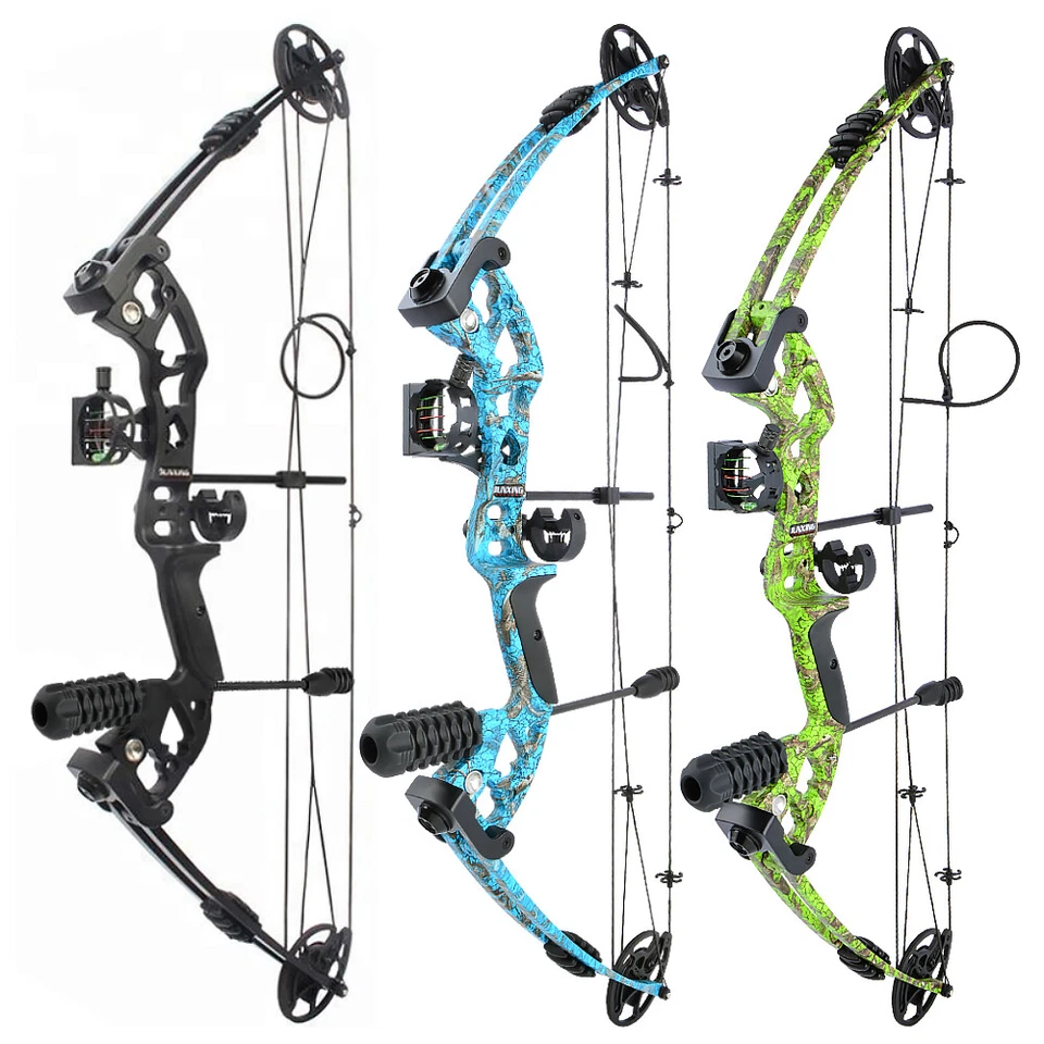 Archery Compound Bow30-55lbs Fishing Hunting Arrows Adjustable Target RH LH - Image 2 of 4