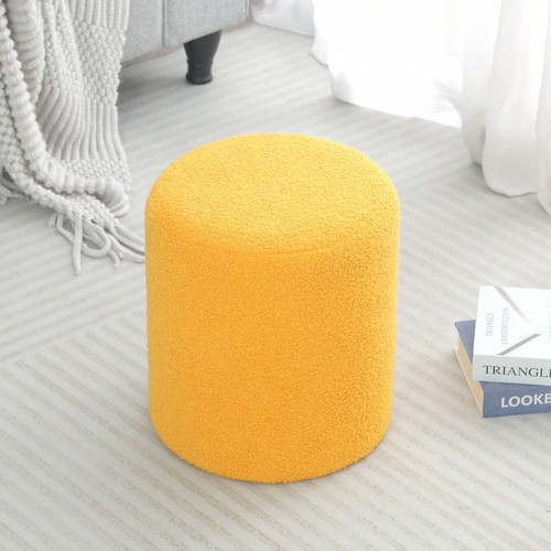 Modern round Ottoman upholstered sea upholstered dresser stool footstool-Limited - Picture 19 of 23