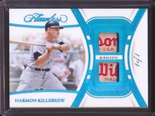 2024 PANINI FLAWLESS HARMON KILLEBREW DUAL WILSON TAG LOGO PATCH GAME USED 1/1!