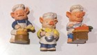 Used Unbranded Ceramic Refrigerator Magnet Set, 3 Culinary-minded Pigs — photo 1