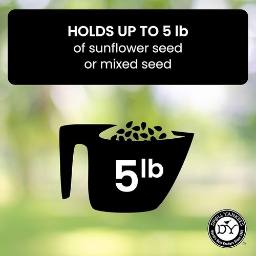 Squirrel-Proof Wild Bird Feeder W/ Weight Activated Rotating Perch 5Lbs Capacity - Picture 9 of 10