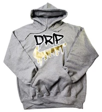 ChiefBrains Apparel Nike Drip Hoodie Limited Edition Heavy Cotton Gold Blue New
