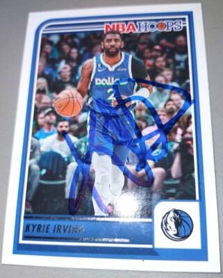 KYRIE IRVING DALLAS MAVS SIGNED HOOPS 2024 TRADING CARD PROOF NBA FINALS  2024