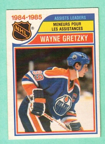 (1) WAYNE GRETZKY 1985-86 O-PEE-CHEE # 258 OILERS EX-MT CARD (L7782)
