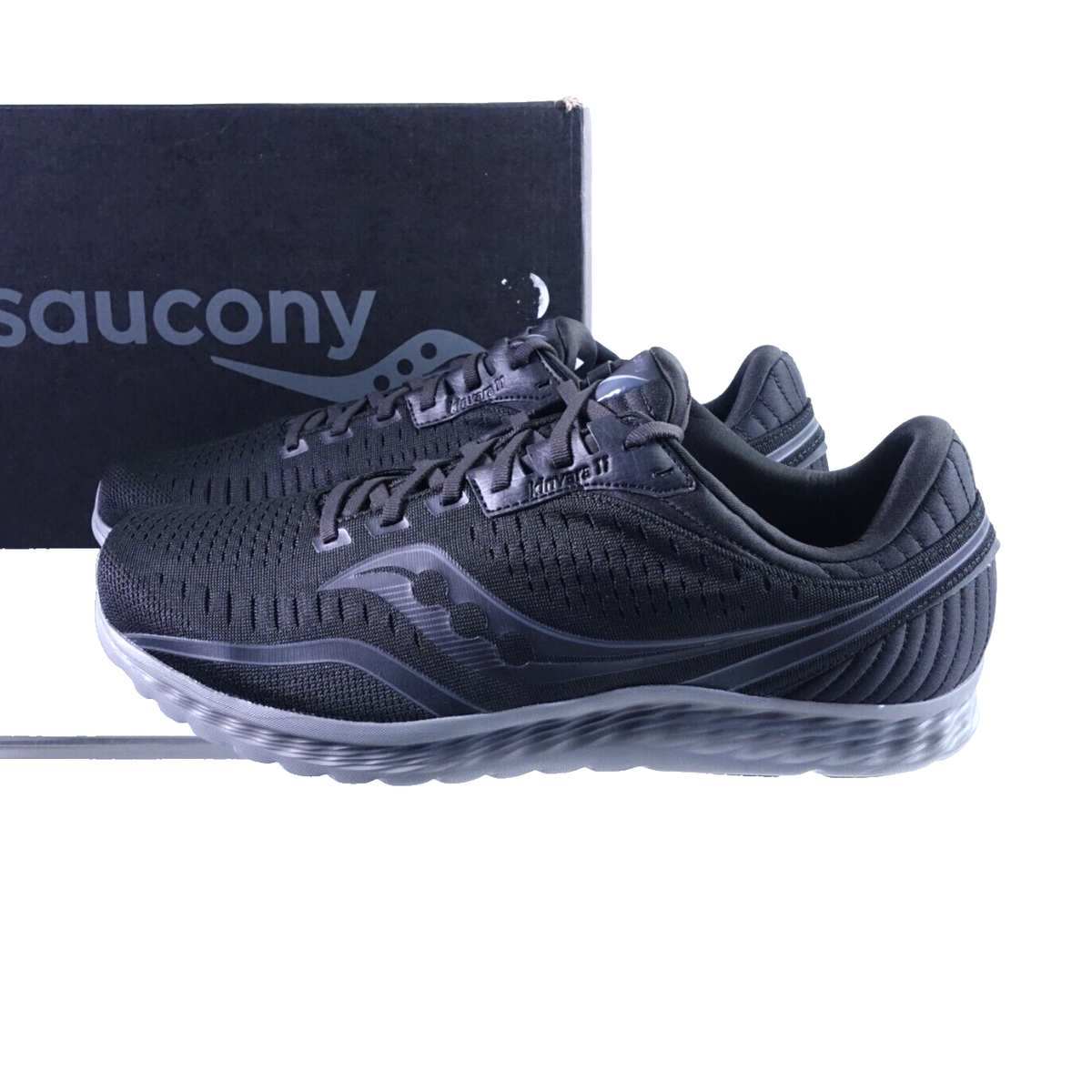 Saucony Kinvara 11 Running Shoes Blackout Size WIDE 2E Men's
