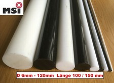 POM Rundstab Länge 100/150mm !!!!  D6-120mm schwarz natur weiß POM C Rund Stab