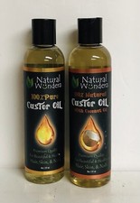 2 Bottles 100 Pure Castor Oil for Beautiful Hair, Skin  Nails 8 fl oz Each