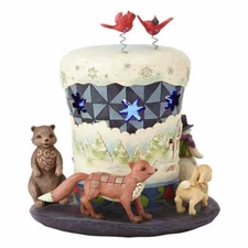 Jim Shore Figure Disney "Illuminated Snowman Hat* LED Lamp 4060108 -20001 B