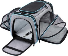 Soft Sided Pet Travel Carrier Large 4 Way Expandable for Small Dogs and Cats Up