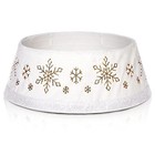  Christmas White Tree Collar 30 Inch, Snowflake White Tree Ring, Christmas 