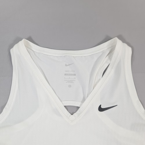 NIKE Womens Tennis Tank Top White Small Victory Court CV4784 100 - Picture 2 of 9