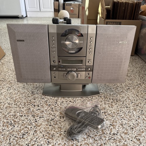 Fisher SLIM 1510SL Portable CD AM/FM Stereo Radio Detachable Speakers & Remote