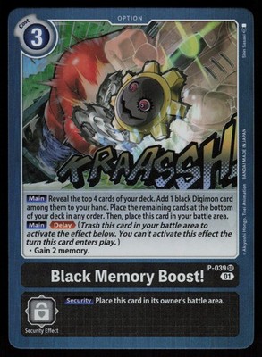 Black Memory Boost! Foil Super Rare Digimon Promotion Cards P-039 SR NM